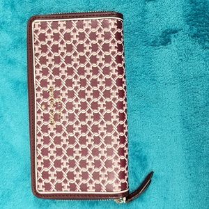 WOMEN'S KATE SPADE PURPLE/PINK ZIP AROUND WALLET NWOT